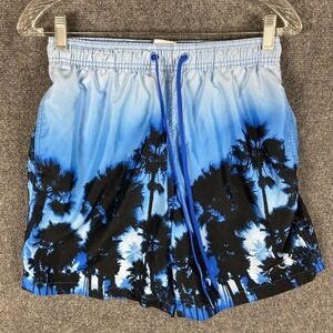 Calvin Klein Swim Shorts Men's Small‎ 100% Polyester Hawaiian Drawstring Stretch